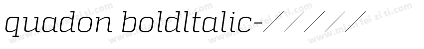 quadon boldltalic字体转换